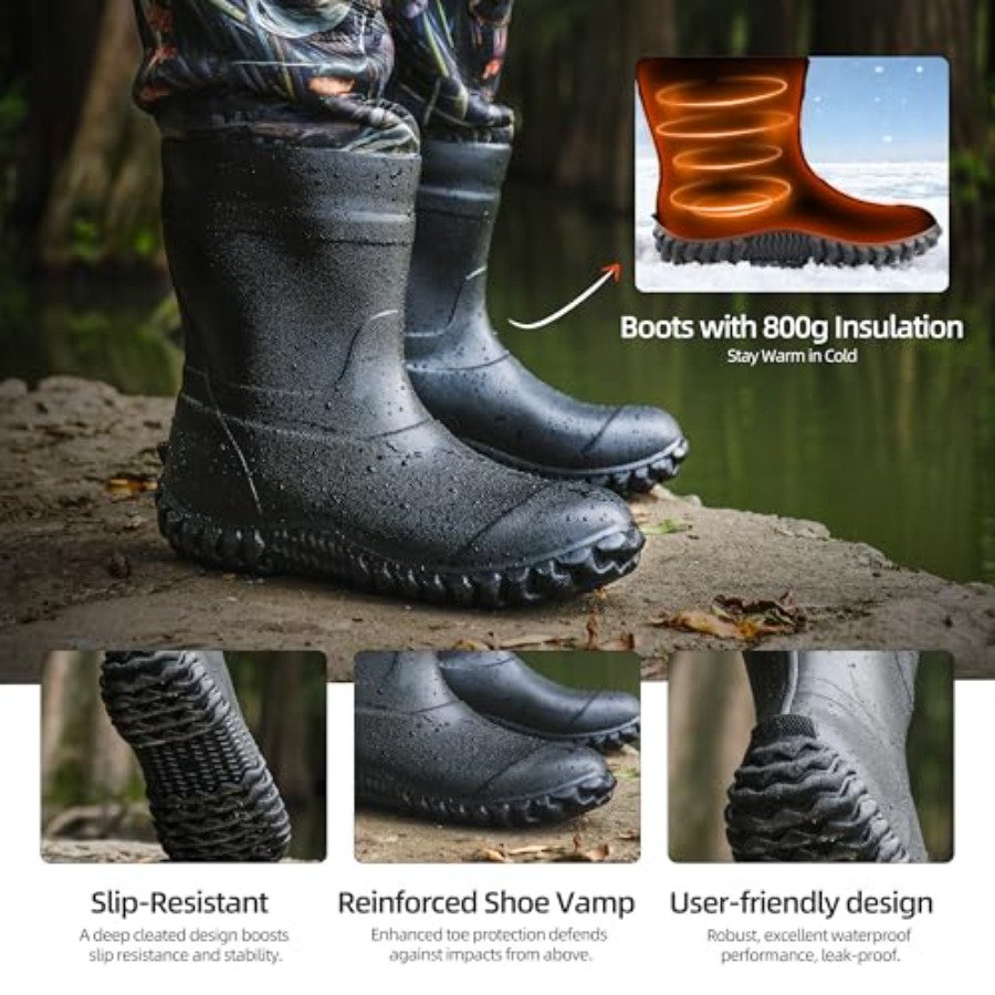 ملابس صيد السمك للرجال: مقاومة - مراجعة Fishing Waders وسعره